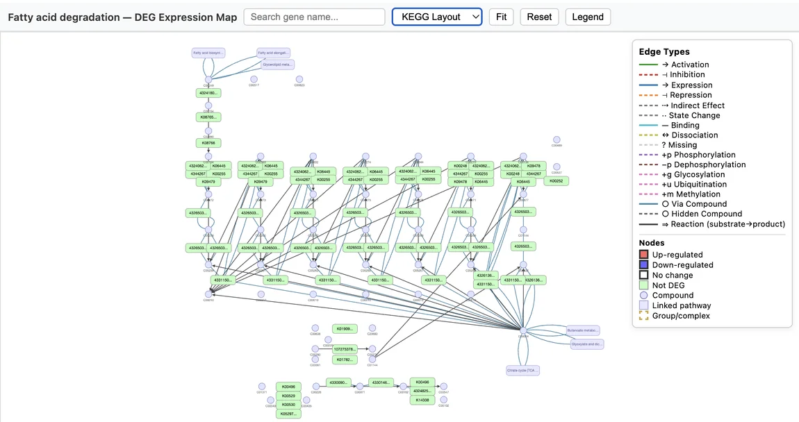 KEGG pathway map — example output
