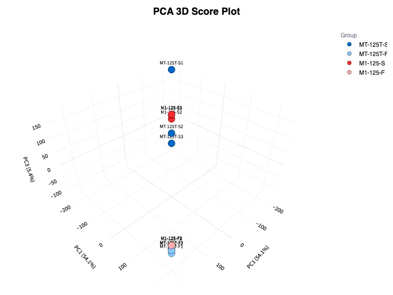 PCA score plot — example output